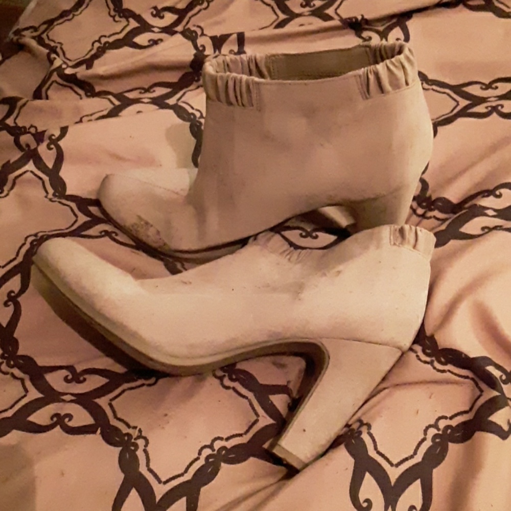 High heeled ankle boots